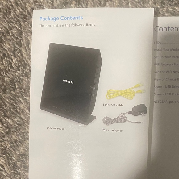 NETGEAR Model C6250 WI-FI Cable Modem Router with Accessories - Picture 4 of 6